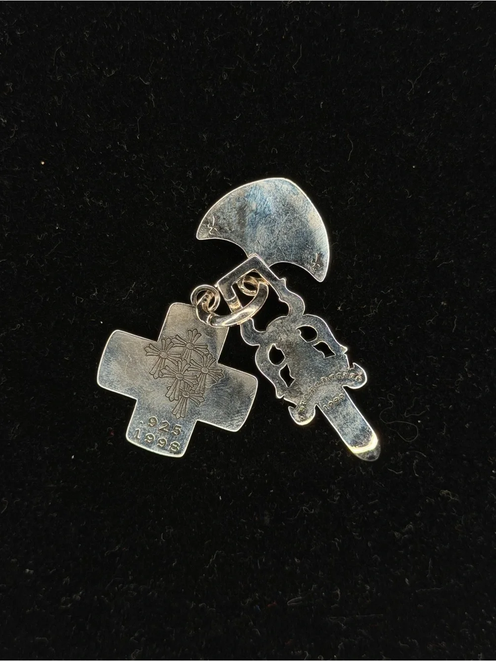 Chrome Hearts Dagger Knife Plus Triple Stack Unisex Pendants